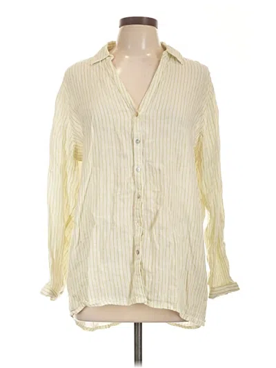 Pre-owned C&c California Long Sleeve Button Down Shirt In Yellow