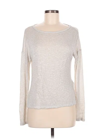 Pre-owned C&c California Long Sleeve Top Gray Crew Neck Tops