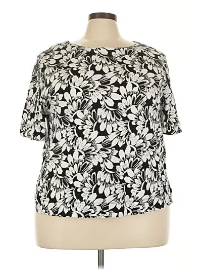 Pre-owned C&c California Short Sleeve Blouse In Black