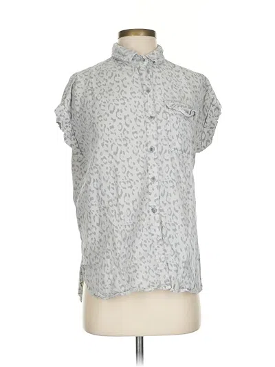 Pre-owned C&c California Short Sleeve Blouse In Gray