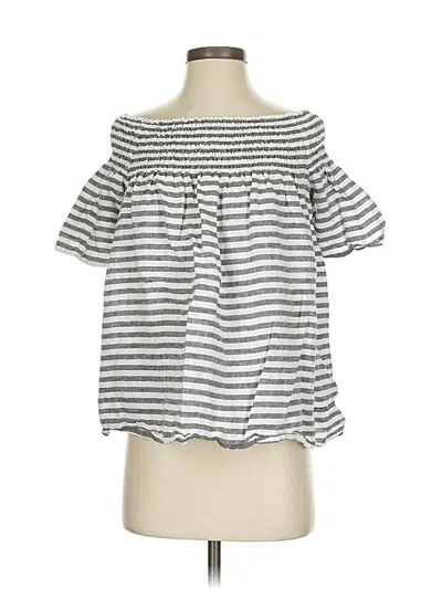 Pre-owned C&c California Short Sleeve Blouse In Gray