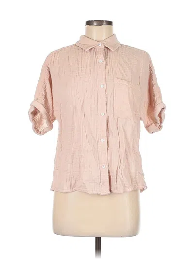Pre-owned C&c California Short Sleeve Blouse In Pink