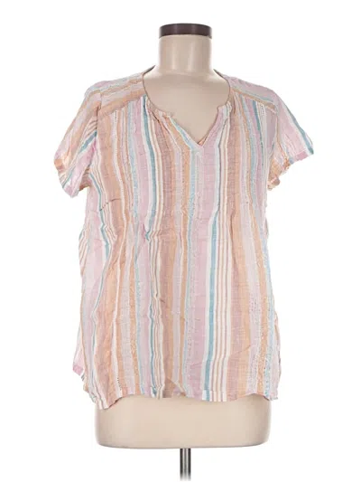 Pre-owned C&c California Short Sleeve Blouse In Pink