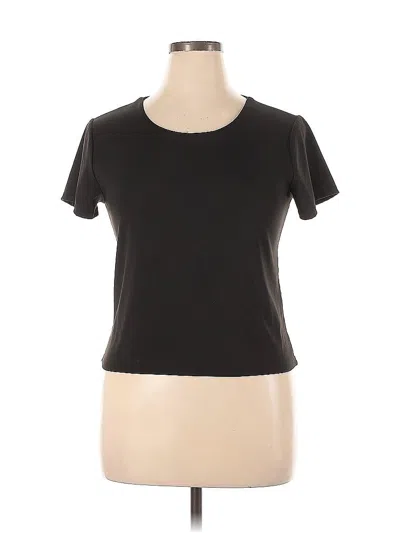 Pre-owned C&c California Short Sleeve Top Black Scoop Neck Tops