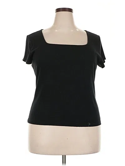 Pre-owned C&c California Short Sleeve Top Black Sweetheart Neckline Tops