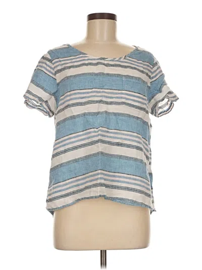 Pre-owned C&c California Short Sleeve Top Blue Scoop Neck Tops