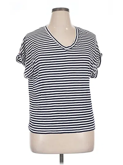 Pre-owned C&c California Short Sleeve Top Blue V-neck Tops