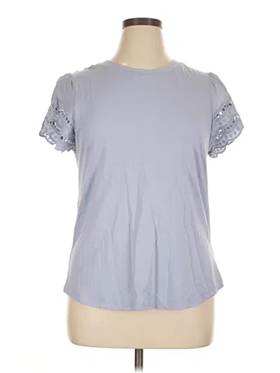 Pre-owned C&c California Short Sleeve Top Gray Mock Neckline Tops