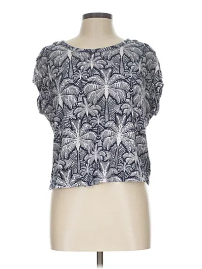Pre-owned C&c California Short Sleeve Top Gray Sweetheart Neckline Tops
