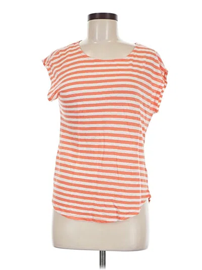 Pre-owned C&c California Short Sleeve Top Orange Scoop Neck Tops