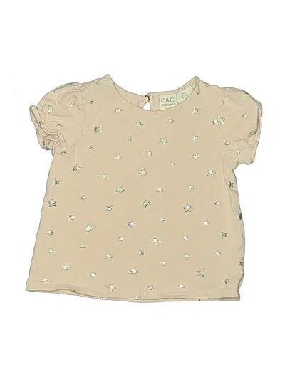 Pre-owned C&c California Kids' Short Sleeve Top Pink Keyhole Neckline Tops