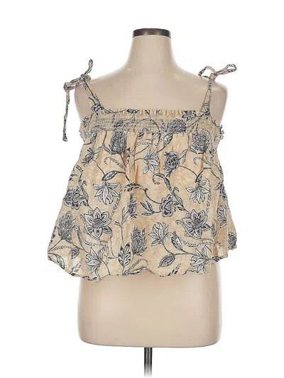 Pre-owned C&c California Sleeveless Blouse In Brown