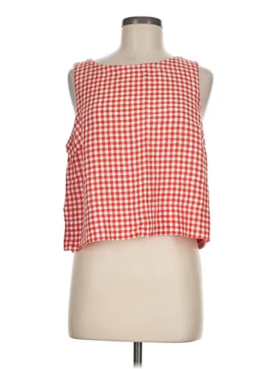 Pre-owned C&c California Sleeveless Blouse In Red
