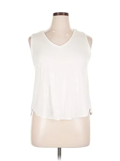 Pre-owned C&c California Sleeveless Blouse In White