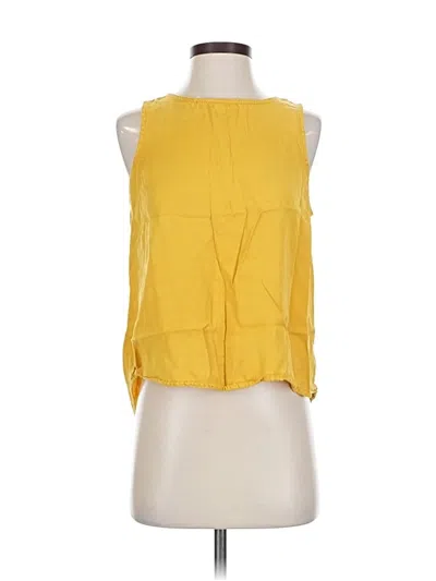 Pre-owned C&c California Sleeveless Blouse In Yellow