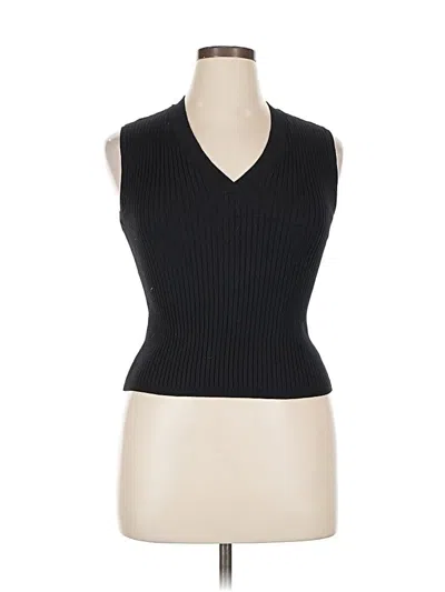 C&c California Sleeveless Top Black V Neck Tops In Animal Print