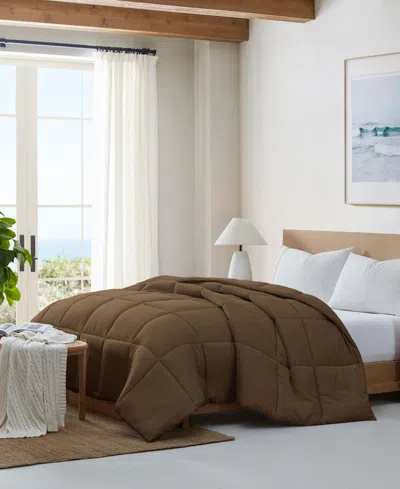 C&c California Soft Baffle Box Comforter, Twin In Brown