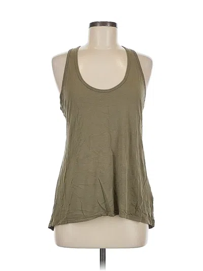 Pre-owned C&c California Tank Top Green Halter Neckline Tops