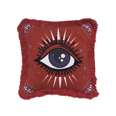 C & F Home 10" X 10" Mystical Eye Throw Pillow In Red