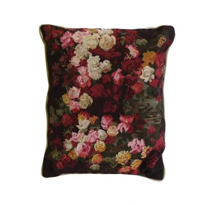 C & F Home 1,000 Flower Petit Point Pillow In Green;red