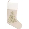 C & F Home C&f Home 14" X 19" Winter Garden Christmas Tree Hanging Beige Stocking In Neutral