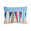 C & F Home C&f Home 1surfboard Team Sports At The Beach Hooked Throw Pillow, 12" X 16" In Multi
