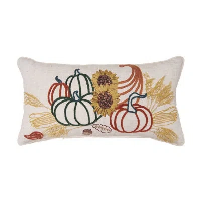 C & F Home 24" X 12" Autumn Botanical Cornucopia Throw Pillow In Multi