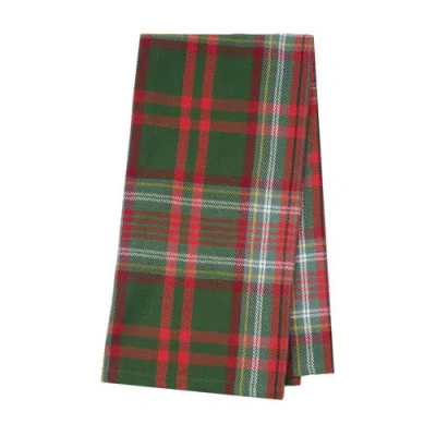 C & F Home C&f Home 27' X 18" Axel Plaid Woven Cotton Kitchen Dish Towel Red White And Green Plaid