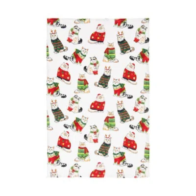 C & F Home C&f Home 27" X 18" Christmas Holiday All Over Print Cats In Multi