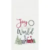 C & F Home C&f Home 27" X 18" Christmas Holiday "joy To The World" Sentiment Cotton Waffle Weave Kitchen Dish T In Multi