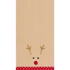 C & F Home C&f Home 27" X 18" Christmas Holiday Reindeer Face On Brown Background Waffle Weave Cotton Kitchen D In Brown