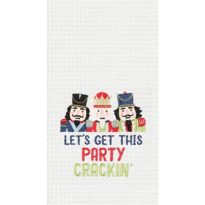 C & F Home C&f Home 27" X 18" Christmas "let's Get This Party Crackin" Featuring Nutcracker Cotton Embroidered  In Multi