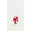C & F Home C&f Home 27" X 18" Christmas Presents W/ Red Bow "friends Are The Best Presents" Red Bow Embroidered In White