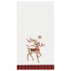 C & F Home C&f Home 27" X 18" Classic Reindeer Wonderland Cotton Christmas Waffle Weave Kitchen Dish Towel Deco In White