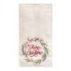C & F Home C&f Home 27" X 18" "merry Christmas" Sentiment Holly Berry Winter Wreath Holiday Embellished Flour S In Neutral