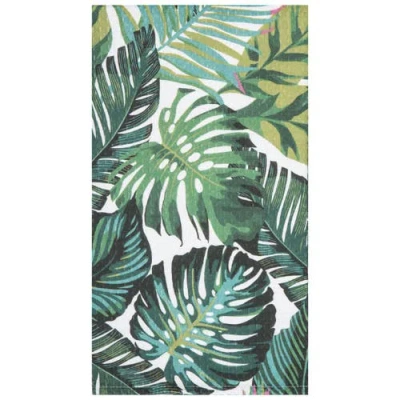 C & F Home C&f Home 27" X 18" Palm Leaves Kitchen And Bathroom Graphic Print Hand Towel In Green