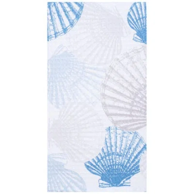 C & F Home C&f Home 27" X 18" Scallop Shells Kitchen And Bathroom Graphic Print Hand Towel In Blue