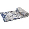 C & F Home C&f Home 50" X 60" Saanvi Cream & Blue Cotton Super Soft Cozy Accent Throw Blanket In Blue