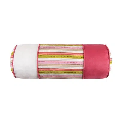 C & F Home 6" X Laney Pieced Pillow In Green;pink