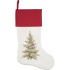 C & F Home C&f Home 8.5" X 20" Embellished Winter Christmas Trees Hanging Large Christmas Stocking In Multi