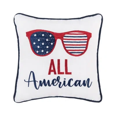 C & F Home All American Patriotic Embroidered Square Accent Pillow