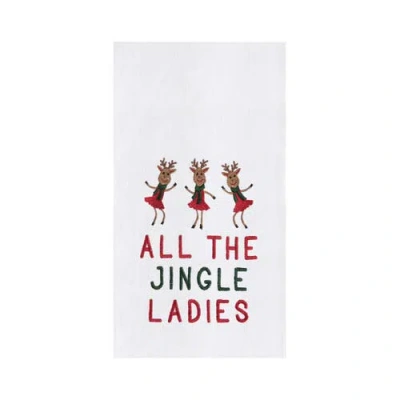 C & F Home C&f Home All The Jingle Ladies Towel In White