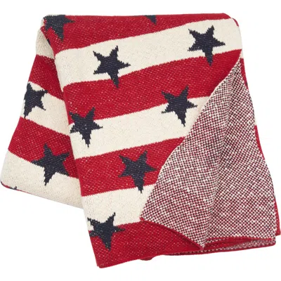 C & F Home C&f Home American Flag Stars And Stripes Throw Collection In Red