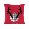 C & F Home C&f Home Antler Mount Pillow, 18" X 18" In Red