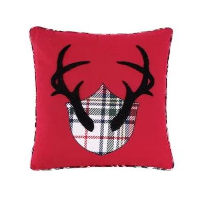 C & F Home C&f Home Antler Mount Pillow, 18" X 18" In Red