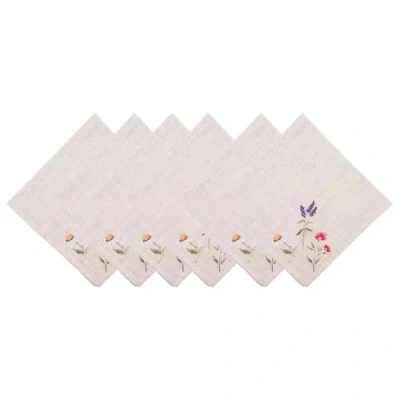 C & F Home C&f Home April Showers Napkin Set Of 6 In Neutral