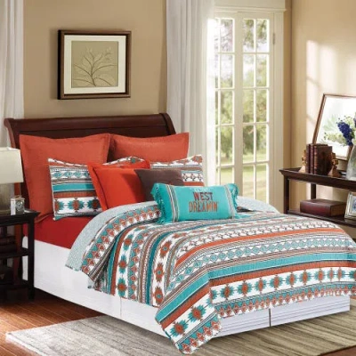 C & F Home C&f Home Aqua Valley Cotton Quilt Set In Multi