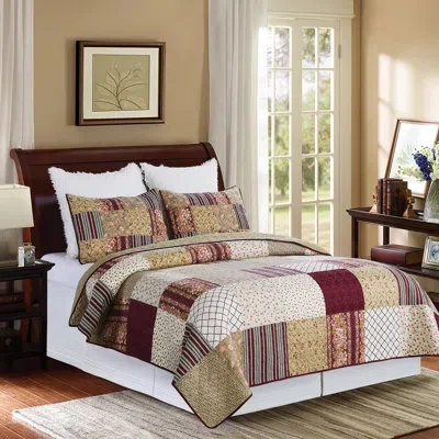 C & F Home Arlo Cotton Reversible Quilt Set In Multicolored