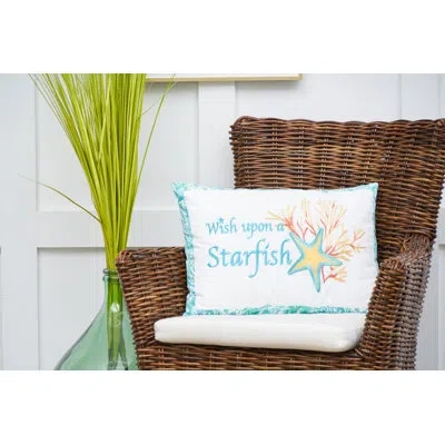 C & F Home Atlantis Rectangle Pillow In Blue;white