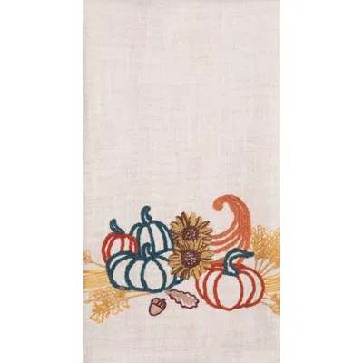 C & F Home C&f Home Autumn Botanical Pumpkin 100% Cotton Handtowel In Multi
